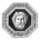 Illustration gravée d'un visage masculin barbu orné de feuilles de vigne et de grappes, dans un cadre octogonal orné d'une bordure décorative, faisant écho à l'élégance intemporelle de la marque Toile de Jouy. la marque Toile de Jouy