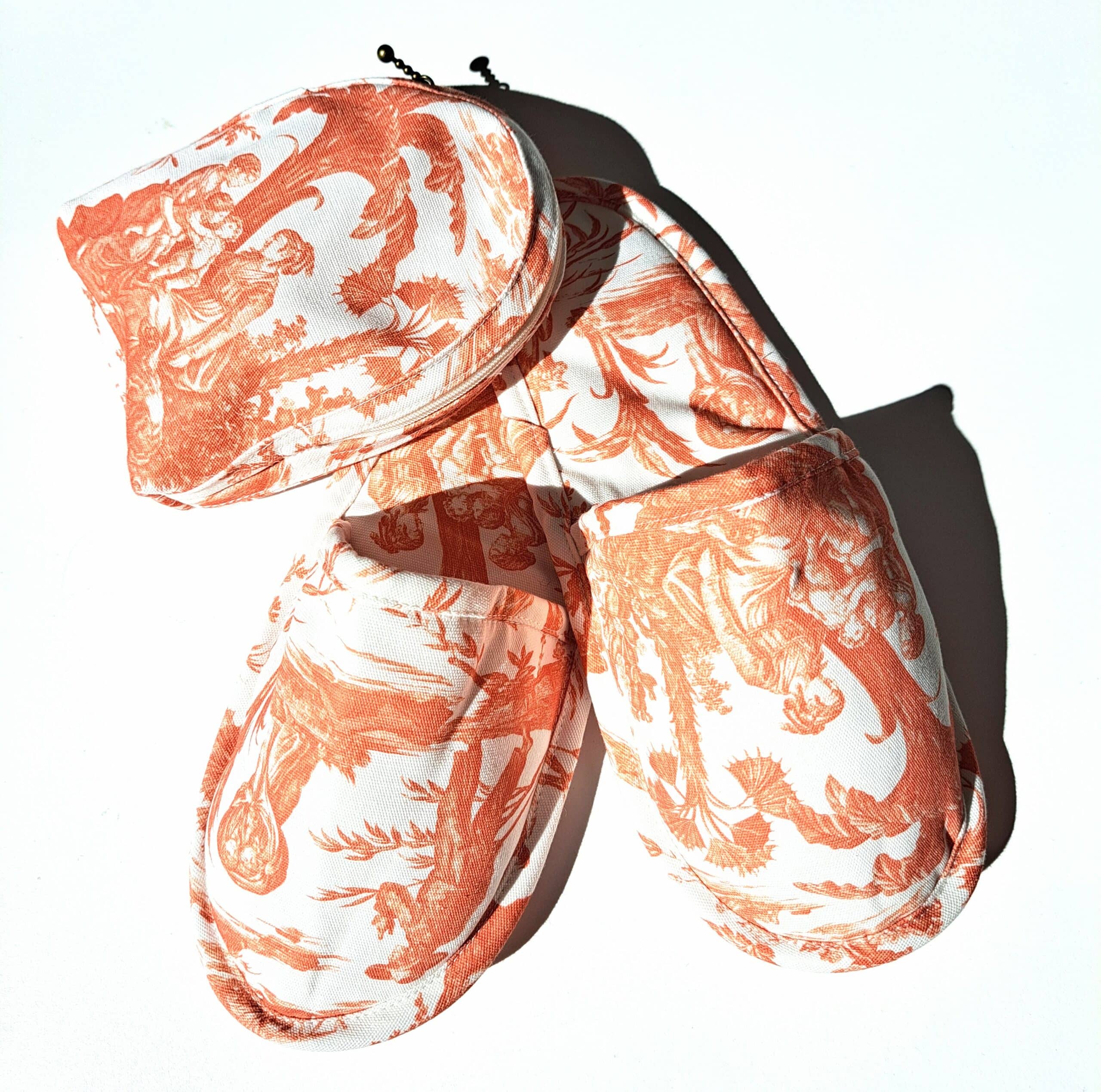 CHAUSSONS DE VOYAGE "PAUL ET VIRGINIE" ORANGE