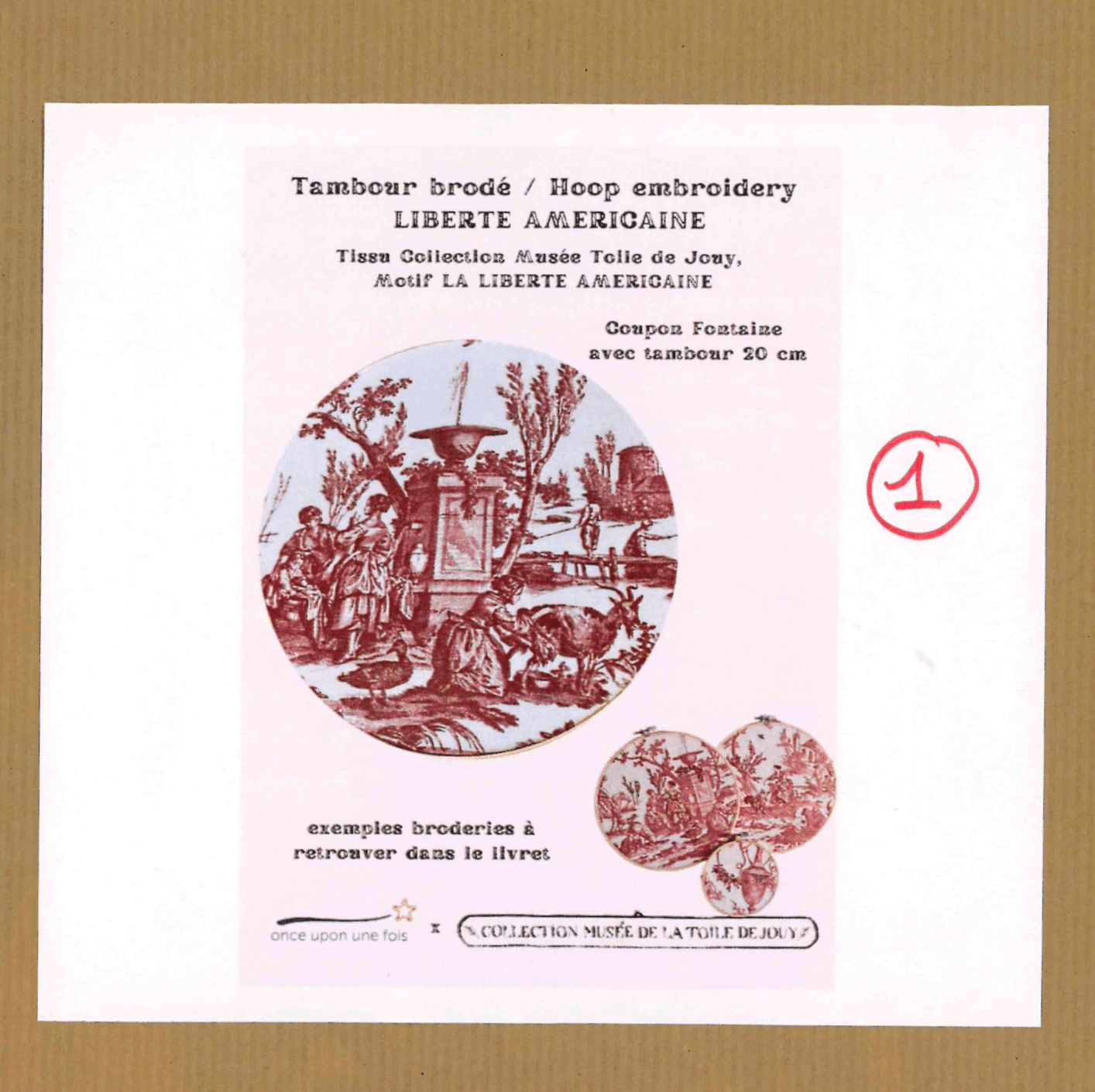 KIT BRODERIE "LIBERTE AMERICAINE" ROUGE