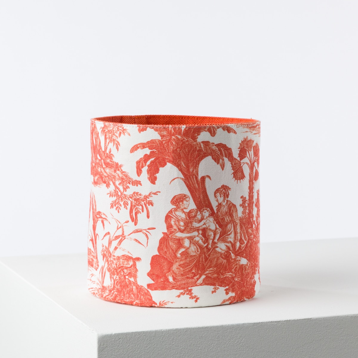 CACHE POT "PAUL ET VIRGINIE" ORANGE