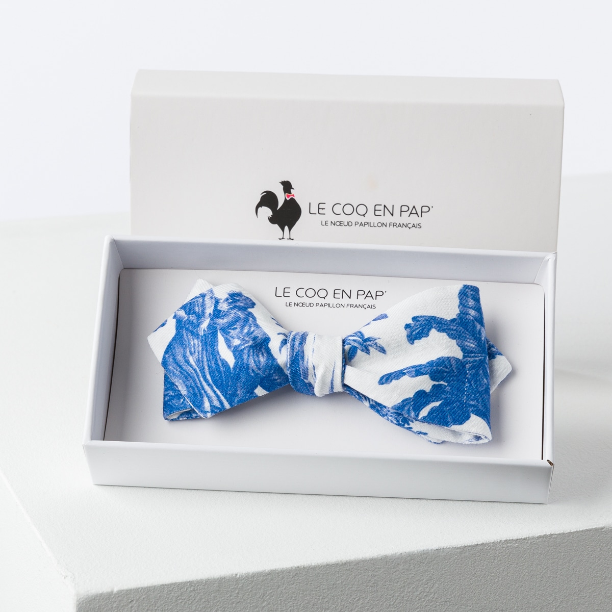 NOEUD PAPILLON "PAUL ET VIRGINIE" BLEU