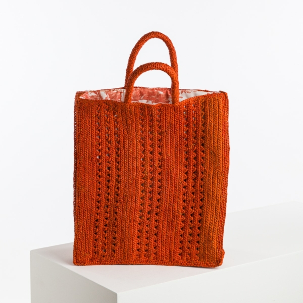SAC RAPHIA "PAUL ET VIRGINIE" ORANGE