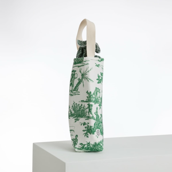 SAC BOUTEILLE ISOTHERME "LES DELICES DES 4 SAISONS" VERT PRAIRIE