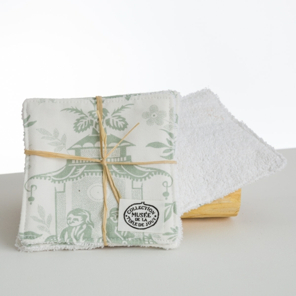 LINGETTES PAR 4 "LE CHINOIS A LA BROUETTE" CELADON