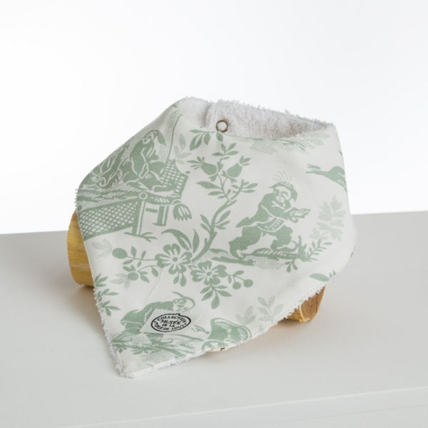 BAVOIR BANDANA "LE CHINOIS A LA BROUETTE" CELADON