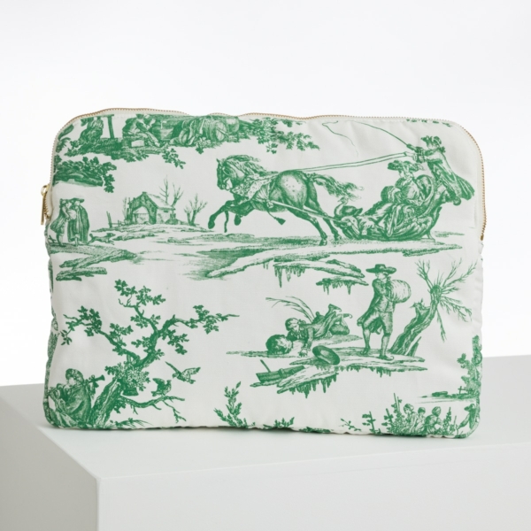 HOUSSE ORDINATEUR "LES DELICES DES 4 SAISONS" VERT PRAIRIE