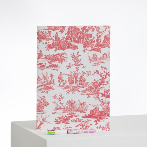 CAHIER A4 "LES DELICES DES 4 SAISONS" ROSE CORAIL