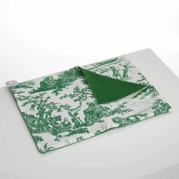 SETS DE TABLE/2 "LES DELICES DES 4 SAISONS" VERT PRAIRIE