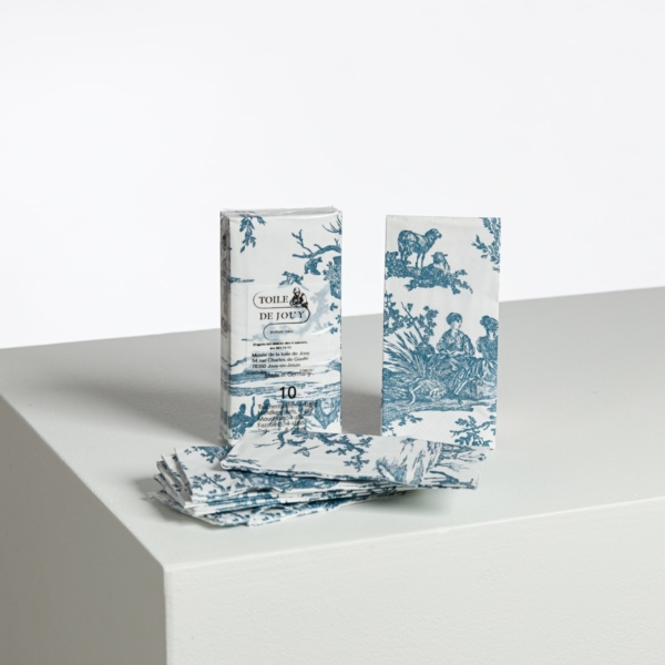 MOUCHOIRS PAPIER "LES DELICES DES 4 SAISONS" BLEU