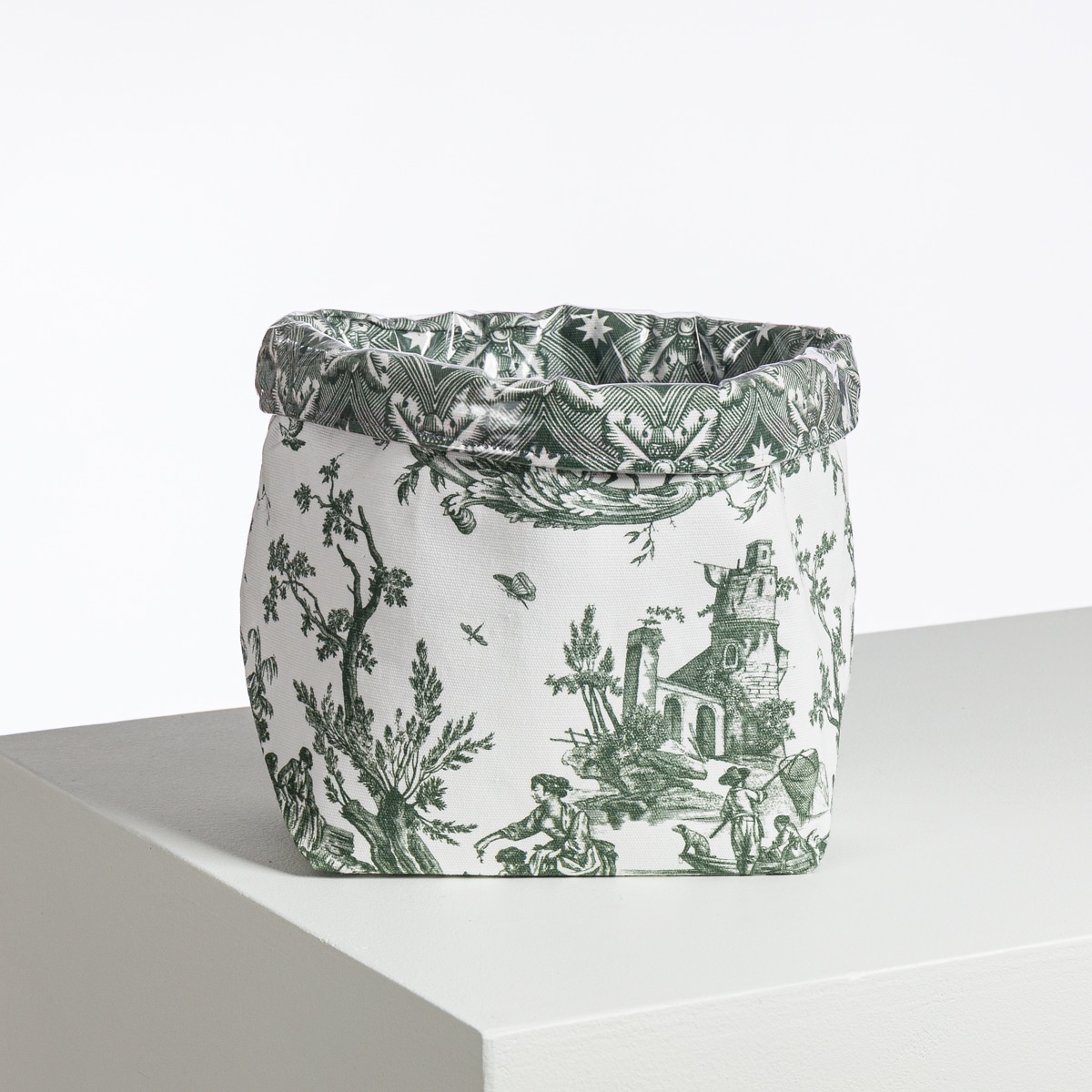 CORBEILLE A PAIN/CACHE POT "LIBERTE AMERICAINE" VERT EMPIRE