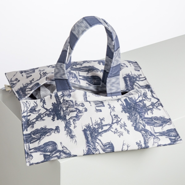 EMPORTE PLAT  "LES PLAISIRS DE LA CAMPAGNE" BLEU