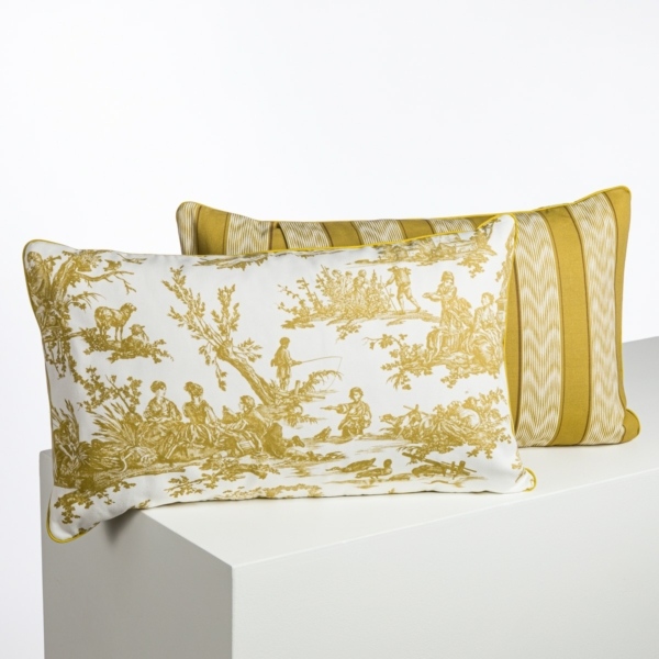 COUSSIN 30X50  "LES DELICES DES 4 SAISONS" BRONZE