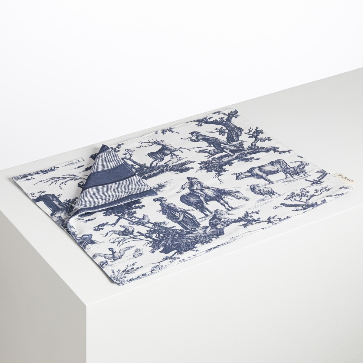 SET DE TABLE/2 "LES plaisirs de la campagne" bleu