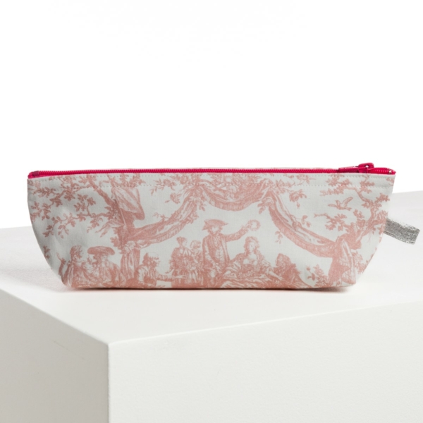 TROUSSE STYLOS "COURONNEMENT DE LA ROSIERE" ROSE POUDRE