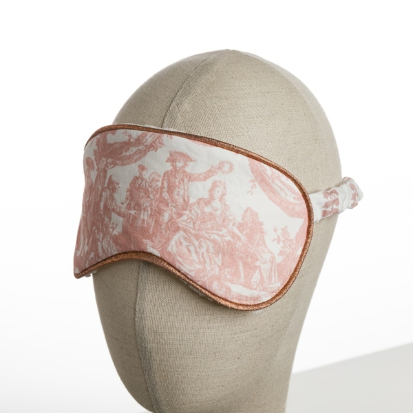 MASQUE DE VOYAGE "COURONNEMENT DE LA ROSIERE" ROSE POUDRE