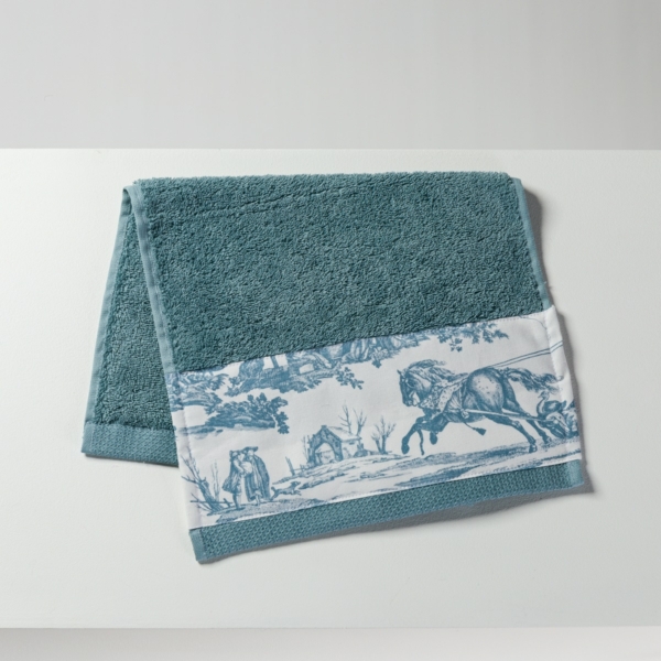 SERVIETTE INVITE "LES DELICES DES 4 SAISON" BLEU LAC