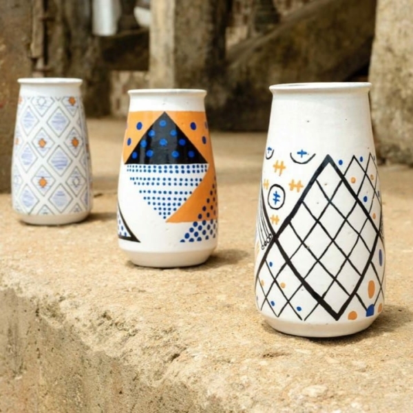VASE grands losanges- PRIX OUTLET