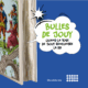 Un livre ouvert avec des illustrations historiques colorées et une bulle de texte comique dit : "XCOMM_EXPO BD. Quand la toile de Jouy rencontre la BD". Fond bleu, logo SilvanaEditoriale visible. la marque Toile de Jouy