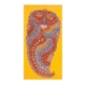 Le modèle XCOMM_PASSE PARTOUT INV 987.20.163 (exposition Amédée Couder) présente un motif paisley complexe composé de motifs rouges, bleus et marron sur fond jaune, agrémenté de motifs floraux et de feuillages répétés qui rappellent l'art textile ou décoratif traditionnel. la marque Toile de Jouy